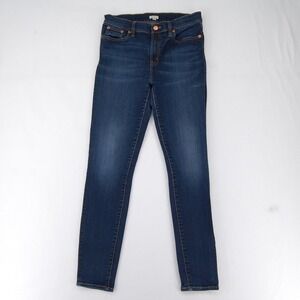 J Crew Jeans Womens 28 Blue Stretch Skinny Mid Rise Denim Pants Ankle Classic